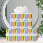 Beautiful Rainbow Personalized Wedding Wrapping Paper<br><div class="desc">Beautiful personalized rainbow watercolor wedding wrapping paper with pretty,  artistic paint strokes full of bright colour. Customize with the LGBT couple's name in elegant cursive script.</div>