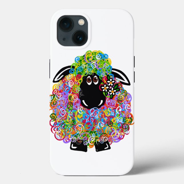 Beautiful Rainbow Sheep Of The Family Case-Mate iPhone Case (Back)