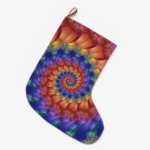 Beautiful Rainbow Spiral Christmas Stocking