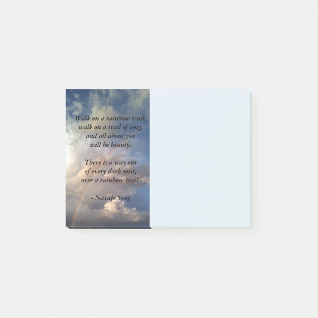Beautiful Rainbow With Poem Notes (Front)