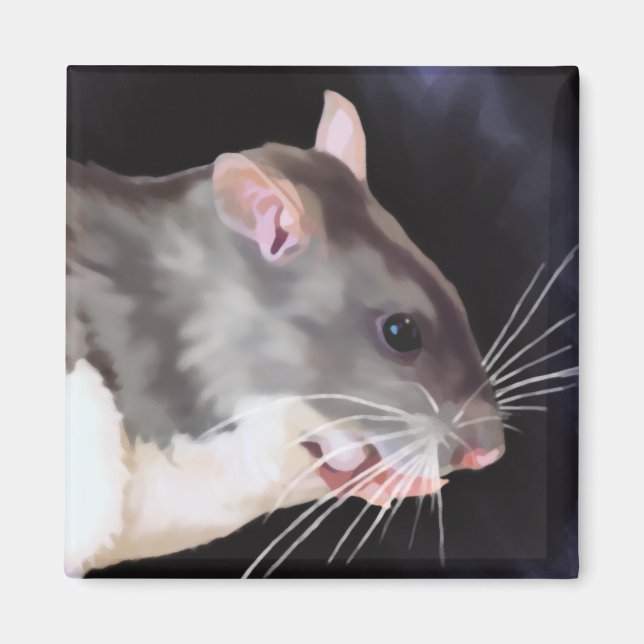 Beautiful Rat Painting Magnet (Front)