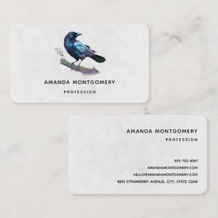 Beautiful Raven on a Tree Branch Business Card