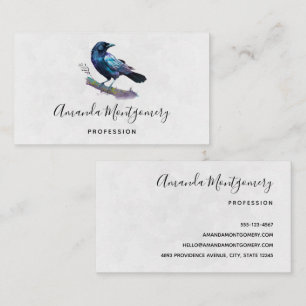 Beautiful Raven on a Tree Branch Business Card