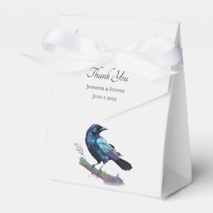 Beautiful Raven on a Tree Branch Wedding Favor Box