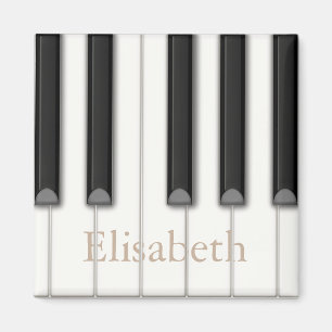Beautiful Realistic Piano Keys Personalized Music Magnet