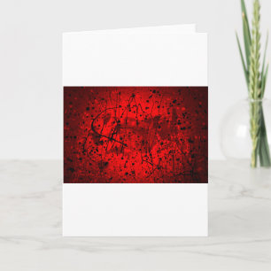 Beautiful Red Abstract Art Splatters Holiday Card