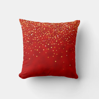 Beautiful Red and Gold Throw Pillow