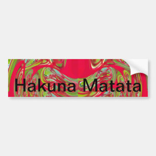 Beautiful Red and Green Texture Color Abstract Art Bumper Sticker