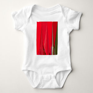Beautiful Red and Green Texture Colour Abstract Ar Baby Bodysuit