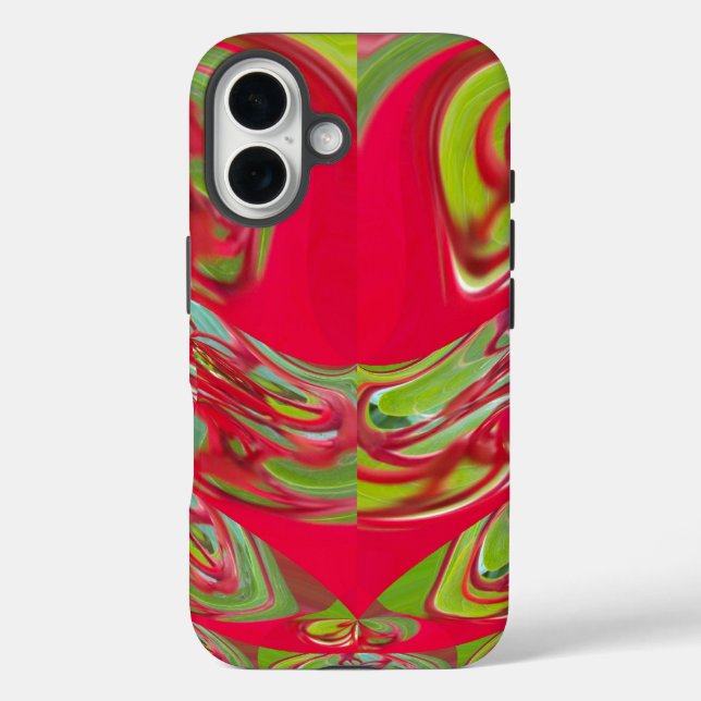 Beautiful Red and Green Texture Colour Abstract Ar Case-Mate iPhone Case (Back)