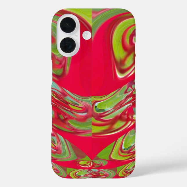 Beautiful Red and Green Texture Colour Abstract Ar Case-Mate iPhone Case (Back)