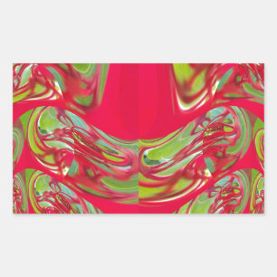 Beautiful Red and Green Texture Colour Abstract Ar Sticker