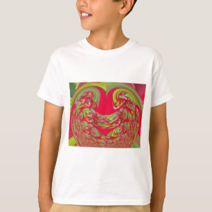 Beautiful Red and Green Texture Colour Abstract Ar T-Shirt