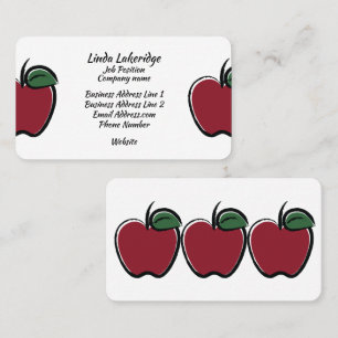 Beautiful Red Apple Business Card