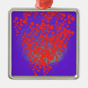 beautiful red bubble baloon metal ornament