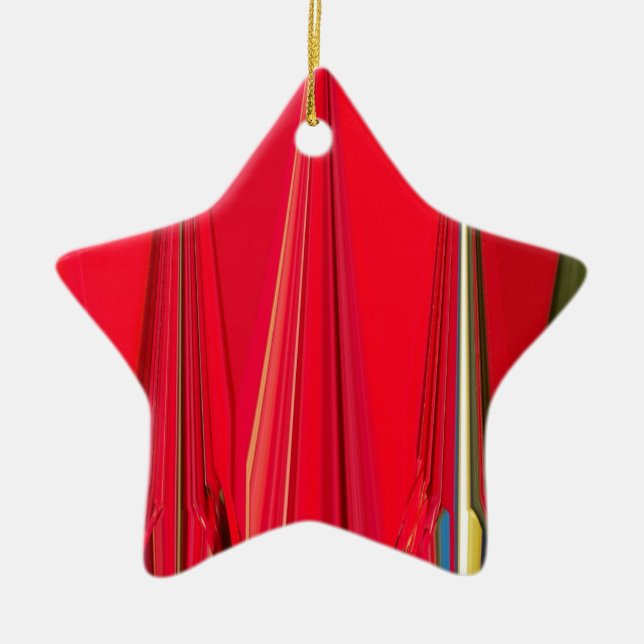 Beautiful Red Design Ceramic Ornament (Front)