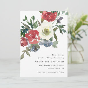 Beautiful Red Floral and Greenery Wedding
