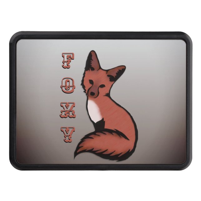 Beautiful Red Foxy Fox Trailer Hitch Cover (Front)