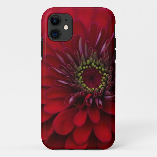 Beautiful Red Garden Zinnia Flower Case-Mate iPhone Case (Back)