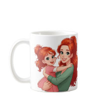 Beautiful red-headed mom