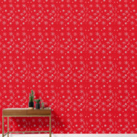 Beautiful Red illustrative snowflake Red Backgroun