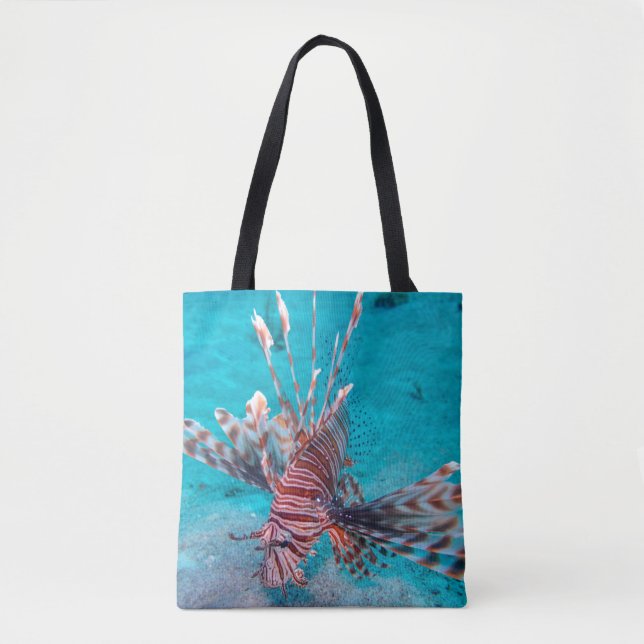 Beautiful Red Lion Fish Tote Bag (Front)