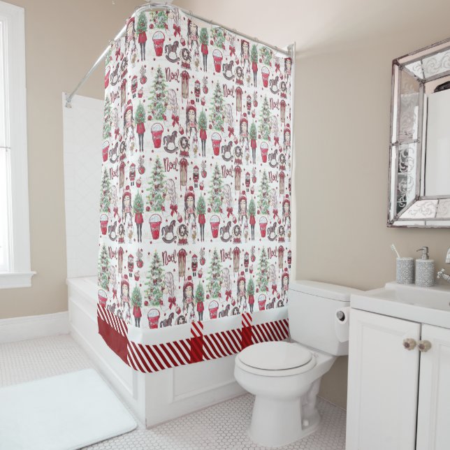 Beautiful Red Plaid Watercolor Christmas elements (In Situ)
