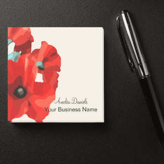 Beautiful Red Poppy Business  Post-it Notes