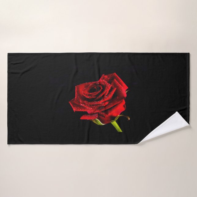 Beautiful red rose bath towel set (Bath Towel)