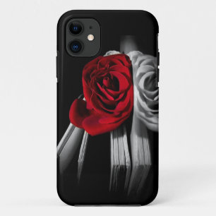 Beautiful Red Rose in book iPhone 11 Case