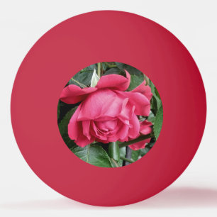 Beautiful Red Rose Ping Pong Ball