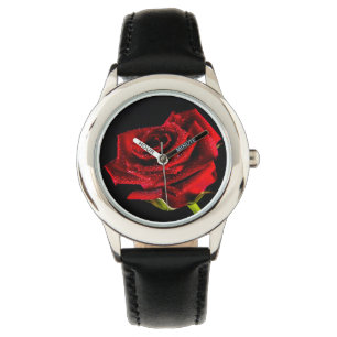 Beautiful red rose watch