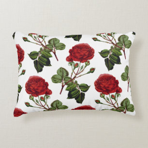 Beautiful Red Roses Accent Pillow