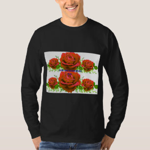 Beautiful Red Roses Bouquet Photography Romantic T-Shirt
