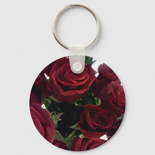 BEAUTIFUL RED ROSES KEYCHAIN (Front)