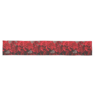 Beautiful Red Roses Long Table Runner