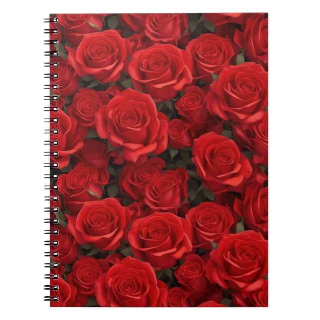 Beautiful Red Roses  Notebook (Front)