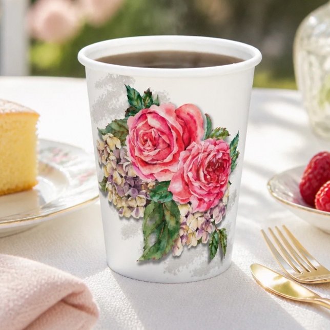 Beautiful Red Roses Paper Cups (Creator Uploaded)