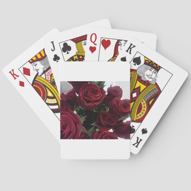 BEAUTIFUL RED ROSES PLAYING CARDS (Back)