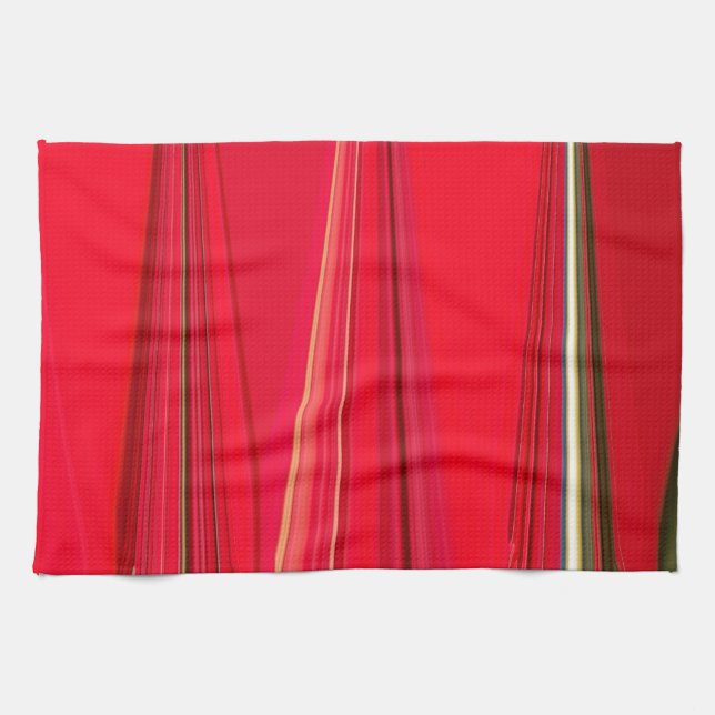 Beautiful Red Texture Colour Abstract Art Design Kitchen Towel (Horizontal)