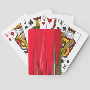 Beautiful Red Texture Colour Abstract Art Design Playing Cards