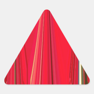 Beautiful Red Texture Colour Abstract Art Design Triangle Sticker