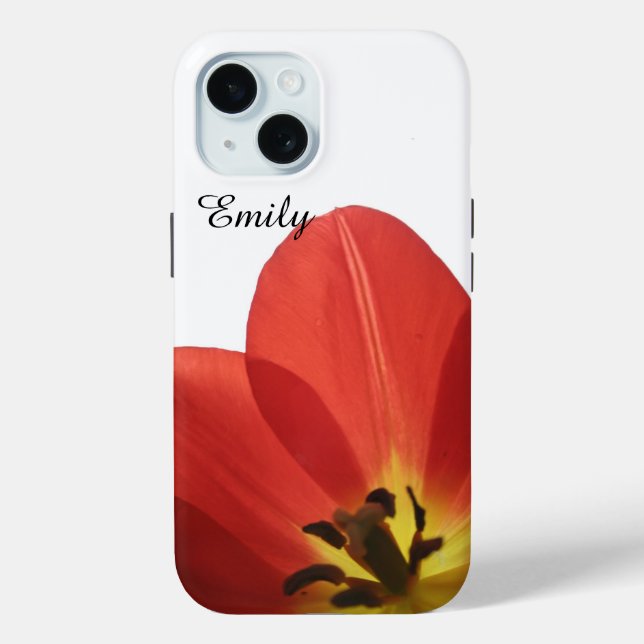 Beautiful Red Tulip | Personalized Phone Case (Back)