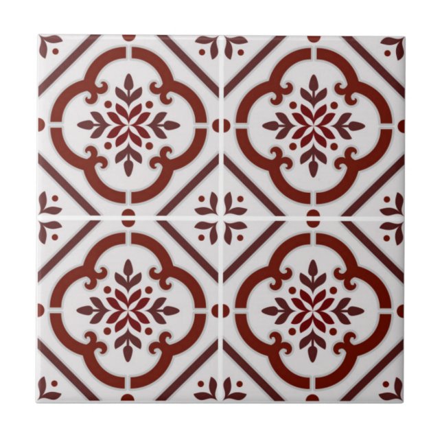 Beautiful red vintage tile (Front)