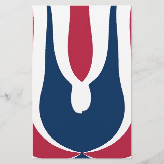 Beautiful Red, White, Blue Texture Colour Abstract (Front)