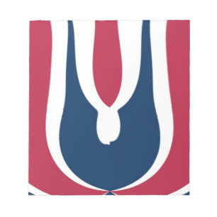 Beautiful Red, White, Blue Texture Colour Abstract Notepad