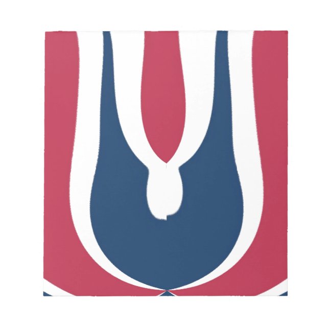 Beautiful Red, White, Blue Texture Colour Abstract Notepad (Front)