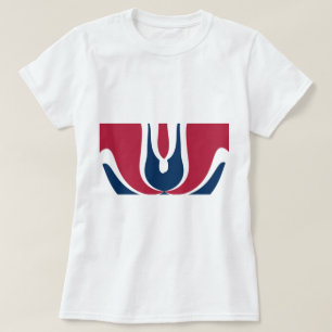 Beautiful Red, White, Blue Texture Colour Abstract T-Shirt