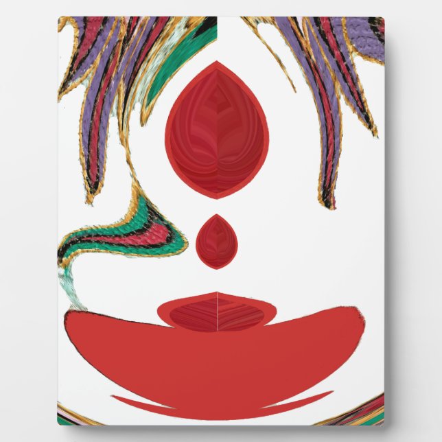 Beautiful Red, White, Purple & Green Texture Colou Plaque (Front)