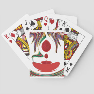 Beautiful Red, White, Purple, Green Texture Colour Playing Cards